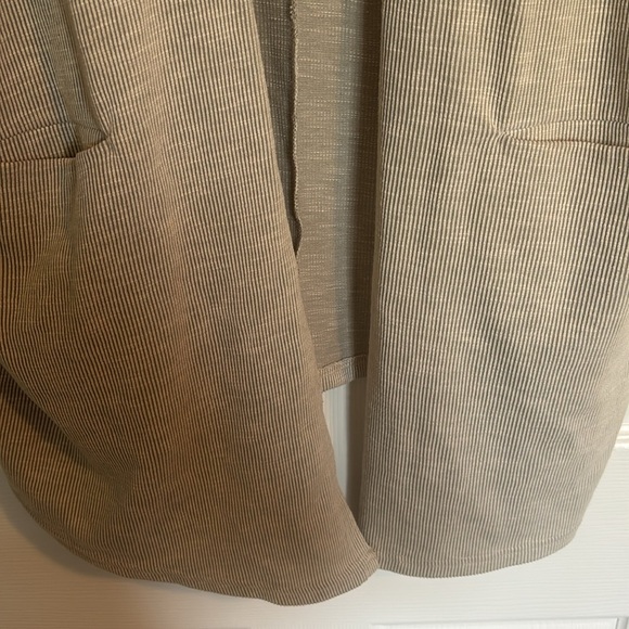 Donni Anthropologie NWT women’s gray striped open cardigan sweater size OSFA - Picture 4 of 9